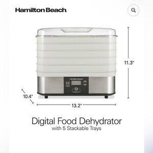 Hamilton Beach Silver and White Dehydrator